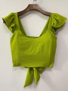 Women Tops - 橄欖綠 - 查看 1