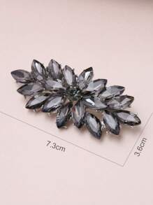 1pc White K-Plated Multi-Layer Agate Brooch, Long Style Quality Lapel Flower Pin, Women Autumn/Winter Accessory, Assorted Design