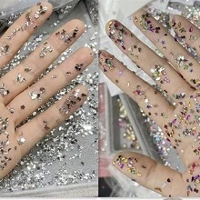 300Pcs Mini Asymmetrical Flat Bottom & Colorful & Tiny Rhinestone Nail Art Decoration Diy Nail Charms Nail Gems Nail Supplies Nails - Multicolor - View 2