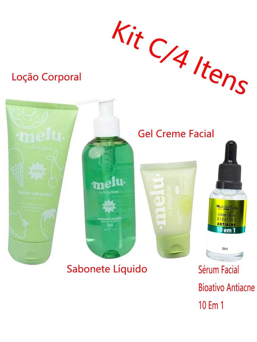 Skin Care Sets - Green - Berry Pie + Xà phòng lỏng + Gel dưỡng da mặt + Serum dưỡng da mặt 10 trong 1 - Xem 1