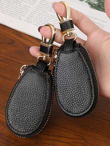 Vỏ chìa khóa màu trơn - màu đen - Xem 6