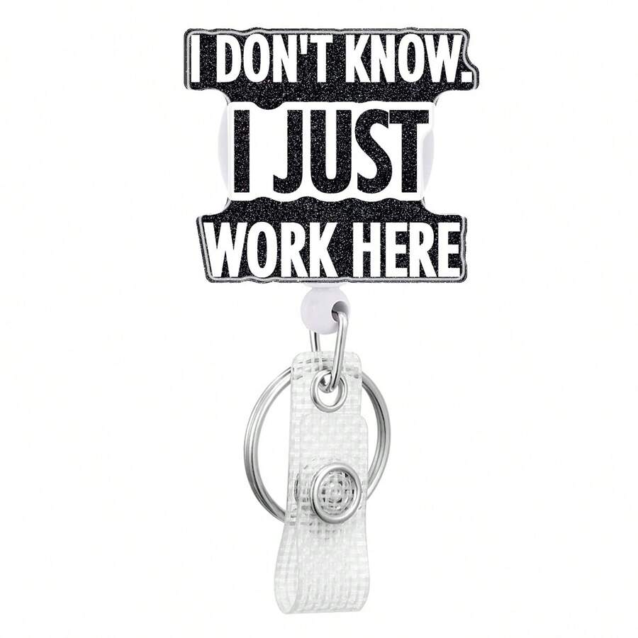 1入組有趣的護士識別證卡收納卡,帶有識別夾,可裝飾護士、護生、醫生、護理助理的工作辦公室,鱷魚夾身份證件配件 - 白色 - 查看 1