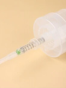 200ml透明指甲藝術按壓瓶,可裝空瓶和填充塑料清潔劑容器,適用於指甲油、uv凝膠及酒精的按壓工具 - 無色 - 查看 5