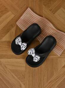 Infradito con suola spessa da donna con decorazione a girasole, ciabatte in EVA per uso esterno - nero - Visualizzare 4