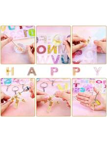 1 件硅胶字母树脂模具、反向数字字母珠宝、硅胶树脂模具、树脂铸造硅胶字母模具、DIY 工艺铸造、字母珠宝生产 - 白色 - 查看 6