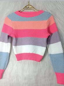 Women Sweaters - 珊瑚粉 - 查看 2