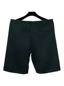 KL modas KIT 2 bermuda sulf tactel com elastano moda praia academia secagem rapido conforto - Preto e Branco - Visão 4