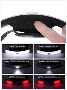HMQ beauty 1pc Led Beauty Lamp For Eyelash Extension, Beauty Tattoo, Ear Cleaning, Usb Portable Headlight - White - View 3