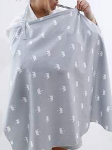 momscare 1 Piece Of Baby  Simplicity Crown Pattern Breastfeeding Cover Suitable For Outdoor Use