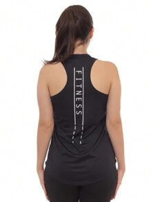 Kit 3 Peças - Camiseta Regata Feminina Dry Fit Estampada Poliester Academia