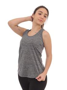 Kit 3 Peças - Camiseta Regata Feminina Dry Fit Estampada Poliester Academia