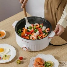 Tiny Panda Cocina Eléctrica Para Uso Doméstico/del Dormitorio - Olla individual de oro rosa UE + vaporera - Ver 4