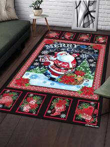 1入組聖誕主題家庭裝飾地毯適用於臥室/客廳房間 - 彩色 - 查看 2