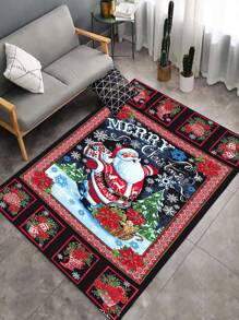 1入組聖誕主題家庭裝飾地毯適用於臥室/客廳房間 - 彩色 - 查看 1