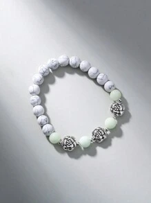 Nooxian Pulsera brillante en oscuro con diseño de cuenta - Azul - Ver 3