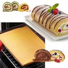 1PC Non-Stick Silicone Oven Mat Cake Roll Swiss Roll Baking Pad Macaron Bakeware Baking Tools Swiss Roll Mat Silicone Baking Liner For Pastry Cookie Cupcake Macaron Reusable Flexible Baking Sheet Tray Heat-Resistant Swiss Cake Roll Maker - Coffee Brown - View 3