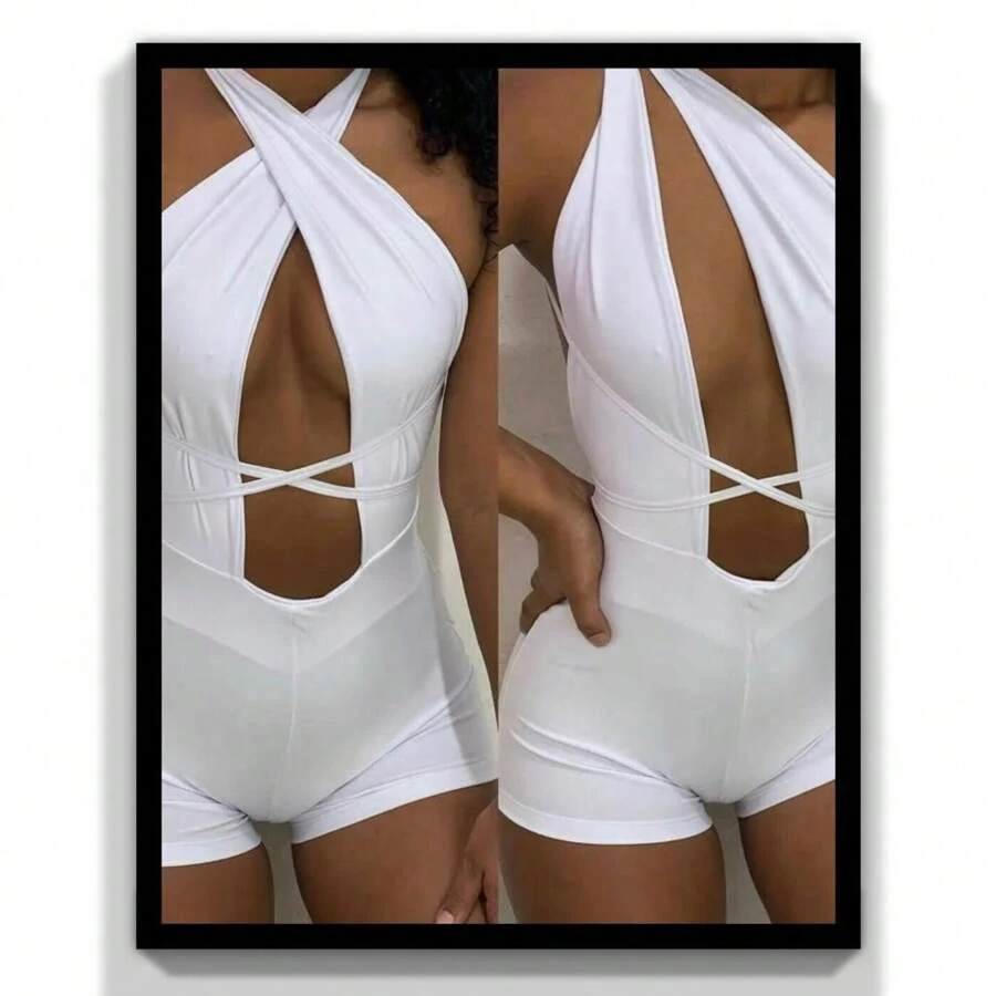 Women Jumpsuits - 白色 - 查看 1