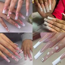 Decoración De Uñas De Flores 3d Para Uñas Acrílicas, Dijes De Uñas De Oro/plata/perla/cristal Adecuados Para Manicura De Mujer, Blanco - Blanco - Ver 4