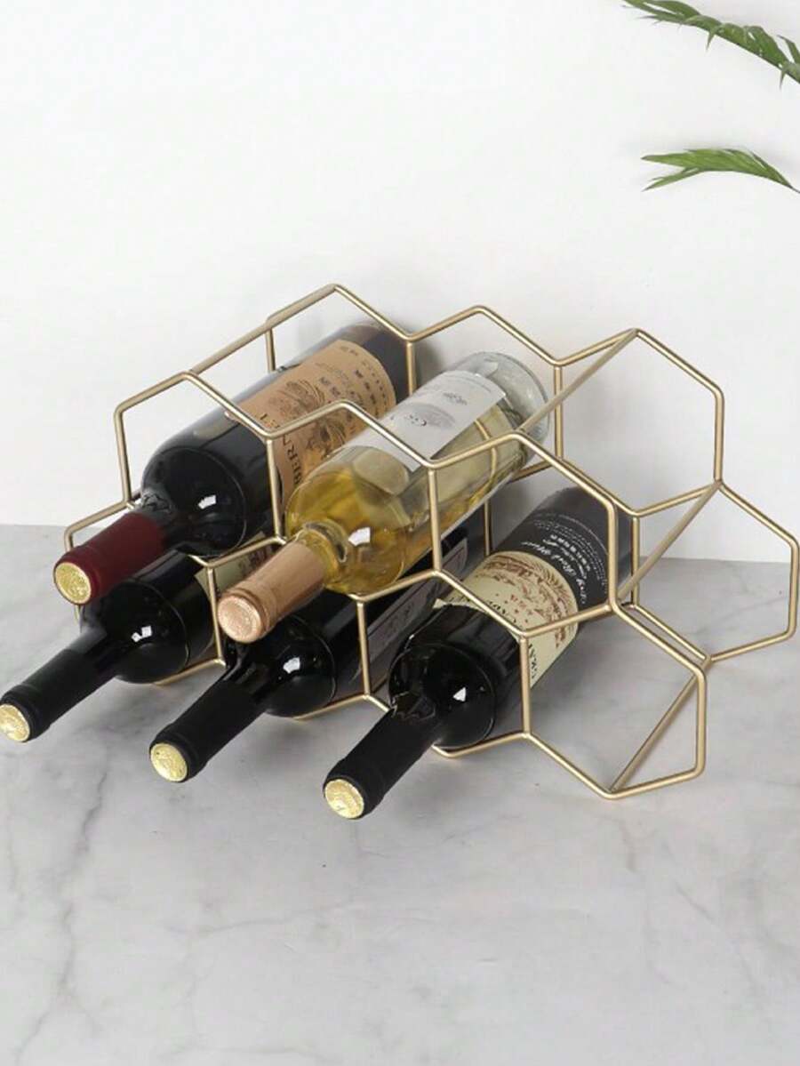 酒瓶收納架 - 金色 - 查看 1