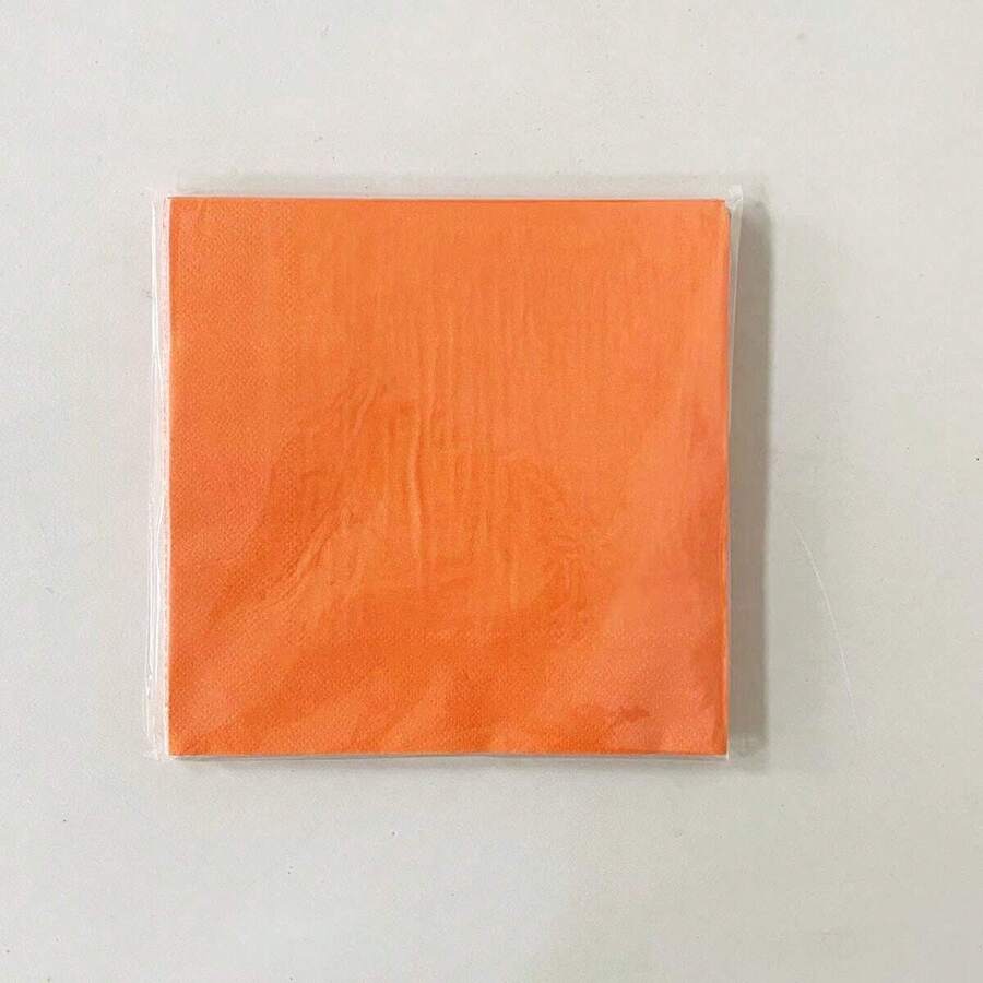 20pcs/Pack Orange Disposable Napkins For Party Supplies,Christmas - Orange - View 1