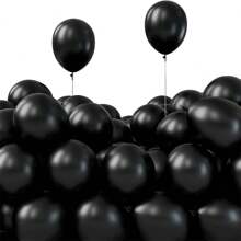 50pcs/Set Of High-Quality Metal Gold Balloons, 12/10/5 Inch Metal Gold Balloons, Used For Balloon Garlands Or Balloon Arches As Party Decorations, Birthday Decorations, Wedding Brides, Gift Giving Parties, Gender Revealing, Anniversary Showers, Party Decorations - Black - View 2