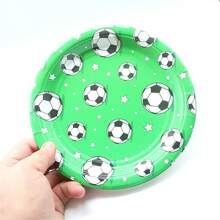 20 قطعة أطباق حفلة كرة قدم خضراء، طقم أدوات مائدة لحفلة عيد الميلاد بموضوع كرة القدم، ديكورات مائدة الحفلة ، هدايا للأطفال، أعياد الميلاد والأعياد الرياضية، تهنئة بمناسبة عيد الميلاد ال-18، العودة إلى المدرسة، عيد الحب
