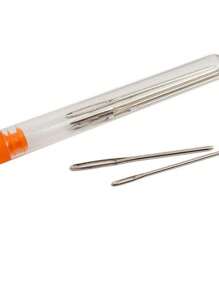 Diy 9pcs/bottle Set Of Big Eye Yarn Needles In Multiple Colors With A Transparent Needle Bottle