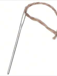 Diy 9pcs/bottle Set Of Big Eye Yarn Needles In Multiple Colors With A Transparent Needle Bottle