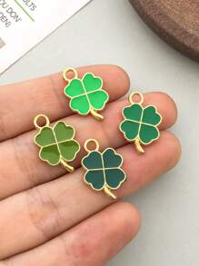 20 件裝時尚琺瑯合金四葉草吊飾 Diy 吊墜適用於手鍊項鍊耳環珠寶製作配件 - 均碼 - 查看 3