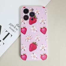 1入創意草莓畫手機殼：液體TPU防震保護套，適用於蘋果iPhone 14/13/12/11/Pro/Max/7 Plus/8 Plus/X/Xr/Xs Max/14 Plus - 彩色 - 查看 2