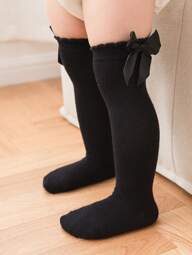 子供用リボン付きニーソックス、春夏スタイル 1個