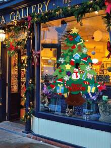 1set 32pcs 100cm Diy Felt Christmas Tree For Toddlers With Detachable Ornaments, Perfect Decoration For Boys/girls Christmas Gifts, Home/door Wall Decor - Multicolor - View 3