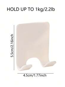 1pc Plastic Shaving Razor Hook With No Trace Adhesive For Bathroom, Clothes, Bags, Power Cord Storage Home Bathroom Decor Fall Decor Back To School - White - View 6