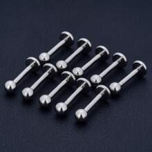 Labret Barbell 10PCS Monroe Lip Barbell Ring Helix Earring Tragus Cartilage Studs Surgical Steel Piercing Jewelry for Women Men