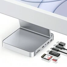 Minisopuru銀色usb Hub,與imac 24英寸 2021年版本兼容,帶有m.2 Nvme固態硬盤插槽(未包括固態硬盤)和10gbps Usb C/a 3.2 Sd/tf卡讀卡器多種端口 7 合 1,與imac配件hub兼容。 - 銀色 - 查看 9
