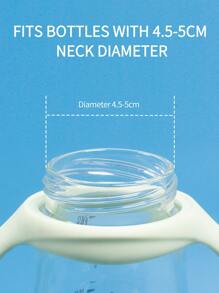 KUNT 1pc Baby Silicone Wide Neck Textured Nipple Suitable For 5cm Diameter Milk Bottles