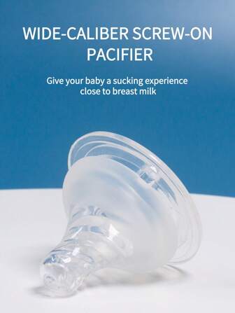 KUNT 1 st silikonnapp med bred hals och textur, lämplig för mjölkflaskor med 5 cm diameter