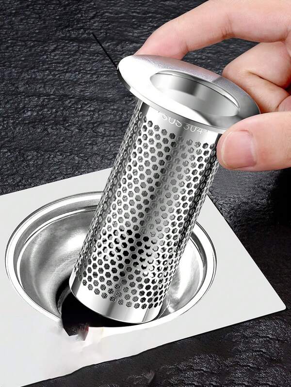 304 Stainless Steel Long Drainage Filter Mesh, Fits Most Drain Types
