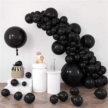 50pcs/Set Of High-Quality Metal Gold Balloons, 12/10/5 Inch Metal Gold Balloons, Used For Balloon Garlands Or Balloon Arches As Party Decorations, Birthday Decorations, Wedding Brides, Gift Giving Parties, Gender Revealing, Anniversary Showers, Party Decorations - Black - View 7
