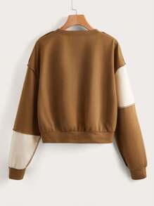 Sudadera Cafe Sueter cafe sueter manga - Marrón - Ver 3