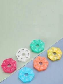 1入組便攜式迷你7天藥盒,旅行收納盒 - 紫色 - 查看 3