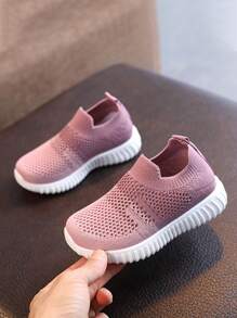 Children's Running Sports Shoes Two-Tone Patchwork Decorative Fabric Sneakers