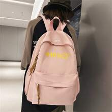 Smiling Face Backpack For Ladies, Large Capacity Couple Backpack, Versatile Student Bookbag, Very Fashionable Design - Pink - View 10