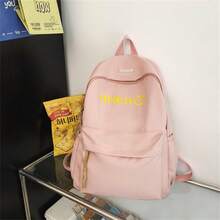 Smiling Face Backpack For Ladies, Large Capacity Couple Backpack, Versatile Student Bookbag, Very Fashionable Design - Pink - View 3