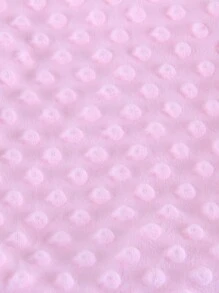 1pc Soft Breathable Solid Color Dotted Velvet Baby Sleeping Bag, Suitable For Home Use Love Valentine