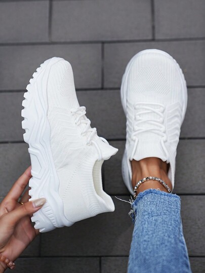 de mujeres Zapatillas deportivas chunky , exterior deportivo correr , cómodo elástico moda Zapatos