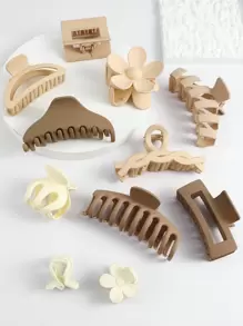 11pcs Women's Hair Claw Clips, Suitable For Daily Use Casual - Multicolor - View 3