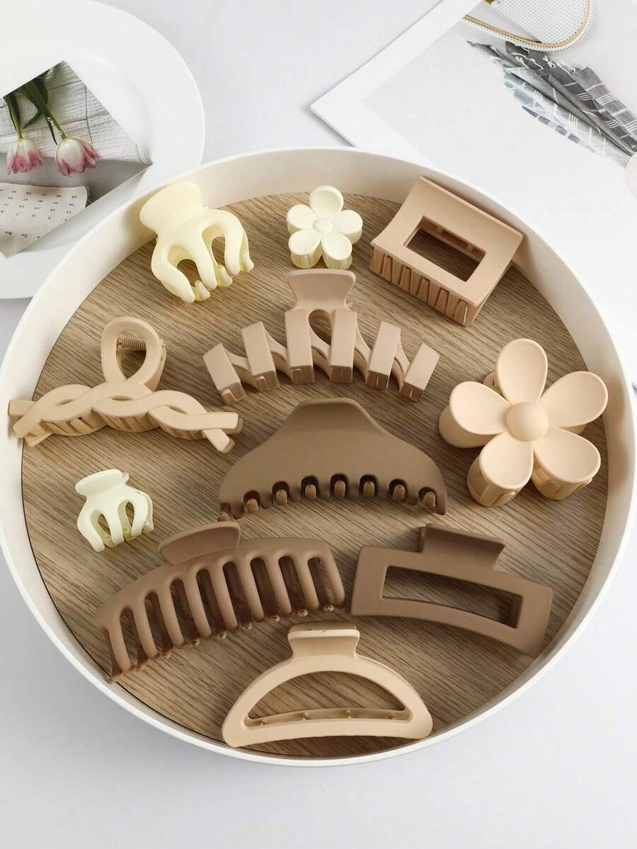 11pcs Women's Hair Claw Clips, Suitable For Daily Use Casual - Multicolor - View 1