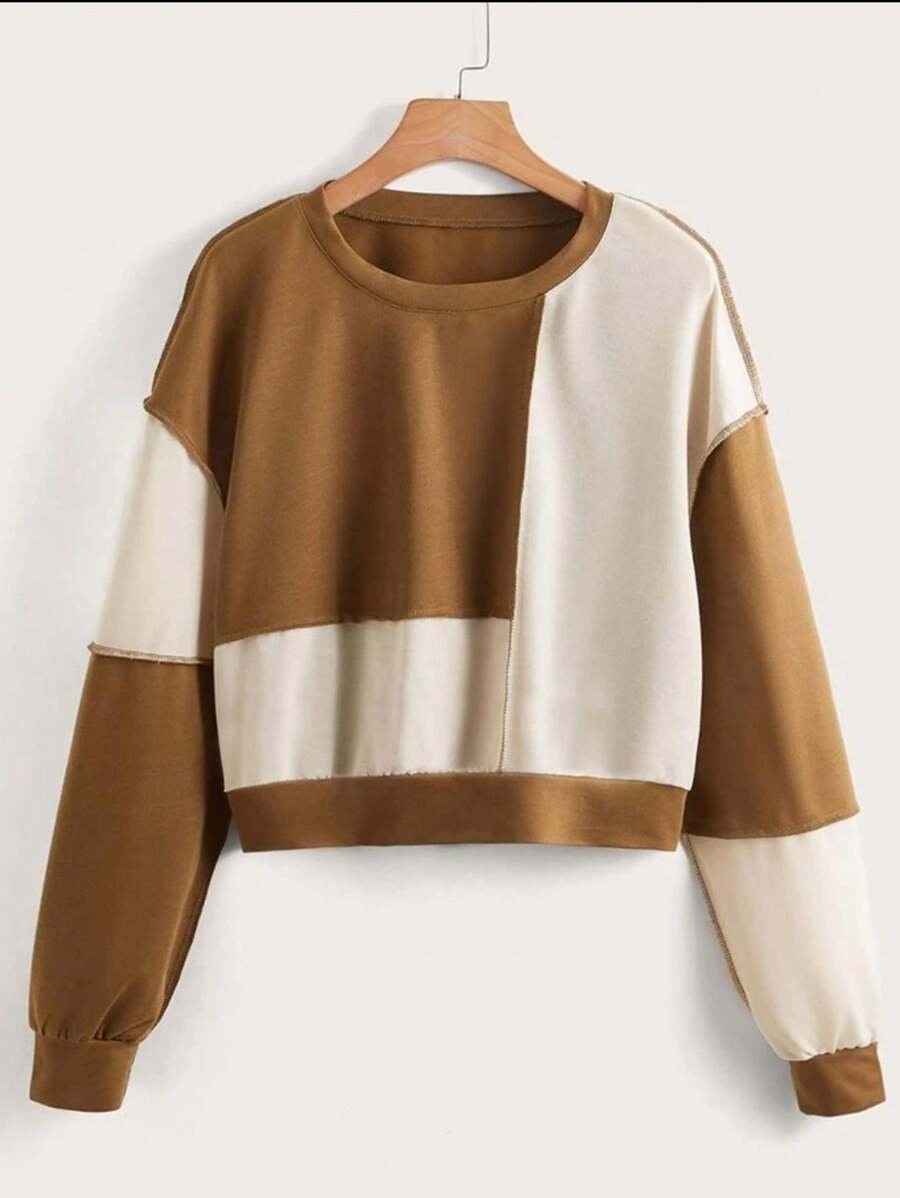 Sudadera Cafe Sueter cafe sueter manga - Marrón - Ver 1