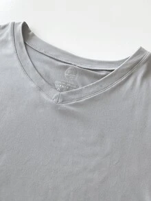 女士v領基礎t恤,3件裝(黑色,白色,灰色) - 彩色 - 查看 6